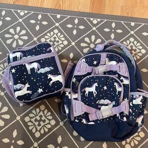 Pottery barn kids small backpack, lunchbox and bento box